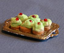 Dollhouse Miniature Cupcakes, St. Patrick's